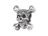 Zable™ Sterling Silver Skull and Crossbones Bead / Charm style: BZ1411