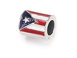 Zable™ Sterling Silver Puerto Rican Flag Compatible Pandora Compatible Bead / Charm style: BZ1425