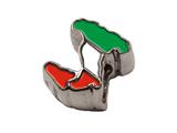 Zable™ Sterling Silver Italy Boot-Enamel Compatible Bead / Charm style: BZ1484