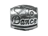 Zable™ Sterling Silver I Heart To Dance Compatible Bead / Charm style: BZ1737