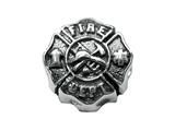 Zable™ Sterling Silver Fire Dept Shield Compatible Pandora Compatible Bead / Charm style: BZ1761