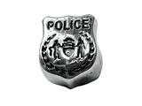 Zable™ Sterling Silver Police Badge Bead / Charm style: BZ1773
