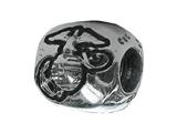 Zable™ Sterling Silver Marines Emblem Bead / Charm style: BZ1797
