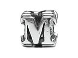 Zable™ Sterling Silver Open Initial "M" Bead / Charm style: BZ1813