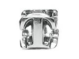 Zable™ Sterling Silver Open Initial T Compatible Bead / Charm style: BZ1820