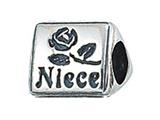 Zable™ Sterling Silver Niece Pandora Compatible Bead / Charm style: BZ2173