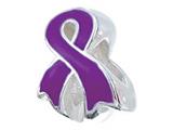 Zable™ Sterling Silver Awareness Ribbon-Purple Bead / Charm style: BZ2223