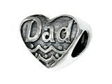Zable™ Sterling Silver Dad Bead / Charm style: BZ2249