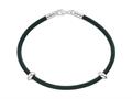 Zable™ Sterling Silver 7 inch by 3mm Rubber Bracelet for Bead / Charm bzb265cd