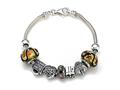 Zable™ Sterling Silver Birthday Theme Bracelet with 7 Beads bzb403