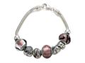 Zable™ Sterling Silver Bridal Theme Bracelet with 7 Beads bzb404