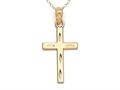 Finejewelers 14k Yellow Gold Large Bright Cut Cross Pendant Necklace - Chain Included cg17417cd