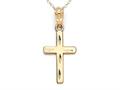 Finejewelers 14k Yellow Gold Bright Cut Cross Pendant Necklace - Chain Included mj17416