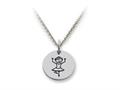 Family Values™ 925 Sterling Silver Ballerina Disc Pendant Necklace - Chain Included
