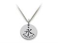 Stellar White™ 925 Sterling Silver Eternity Disc Pendant Necklace - Chain Included