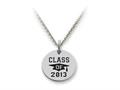 Stellar White™ 925 Sterling Silver Class Of 2013 Disc Pendant Necklace - Chain Included
