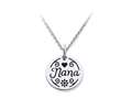 Stellar White™ 925 Sterling Silver Nana Disc Pendant Necklace - Chain Included