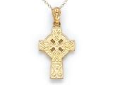 Finejewelers 14k Yellow Gold Small Celtic Cross Pendant Necklace Chain Included style: CG17488