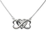 Finejewelers Sterling Silver Triple Heart Infinite Love Pendant Necklace Adjustable 16 to 18  Inch Chain style: CG70110A