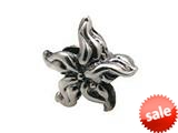 Zable™ Sterling Silver Flower-Wavy Leaves Bead / Charm style: BZ0258