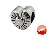 Zable™ Sterling Silver Heart with Sun Burst Bead / Charm style: BZ0296