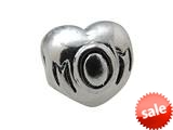 Zable™ Sterling Silver Mom" Heart Bead / Charm style: BZ0327