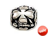 Zable™ Sterling Silver Clover Barrel Bead / Charm style: BZ0357