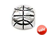 Zable™ Sterling Silver Basketball Bead / Charm style: BZ0359