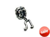 Zable™ Sterling Silver Dangle Music Note Bead / Charm style: BZ0708