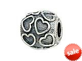 Zable™ Sterling Silver Floating Hearts Bead / Charm style: BZ1494