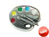 Zable™ Sterling Silver Artist Palette Bead / Charm style: BZ1715