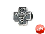 Zable™ Sterling Silver Cross with Caduceus and RN Bead / Charm style: BZ1716