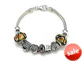 Zable™ Sterling Silver Birthday Theme Bracelet with 7 Beads style: BZB403