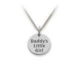 Stellar White™ 925 Sterling Silver Daddy"s Little Girl Disc Pendant Necklace - Chain Included style: SS5126