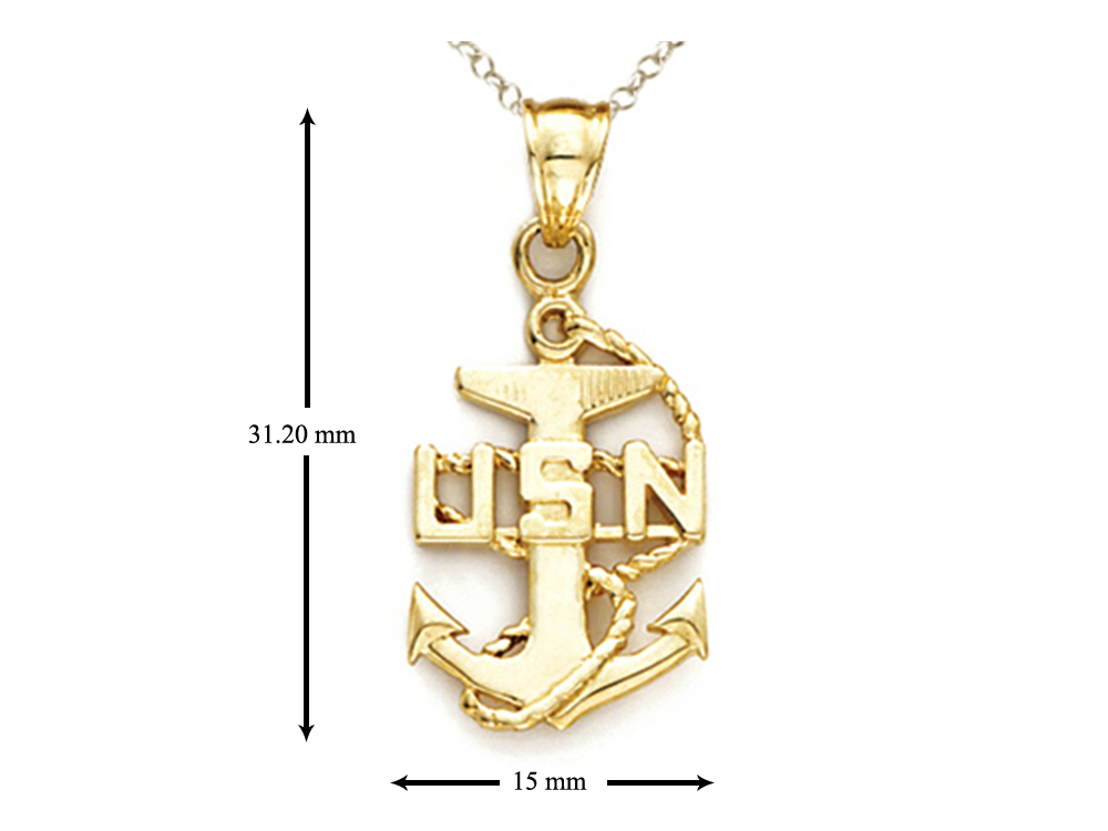 Us navy anchor on sale pendant