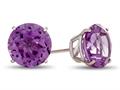 Finejewelers 925 Sterling Silver 7mm Round Simulated Alexandrite Post-With-Friction-Back Stud Earrings