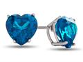 FJC Finejewelers 7x7mm Heart Shaped Simulated Aquamarine Post-With-Friction-Back Stud Earrings e7975simaq