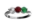 Finejewelers 3 Stone Custom Personalized Mothers Family Shared Prong Ring Band with 4mm Round Stones Finejewelers 3 Stone Custom Personalized Mothers Family Shared Prong Ring Band with 4mm Round Stones