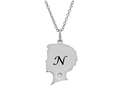 FJC Finejewelers Boy Personalized Initial N Alphabet Pendant Necklace with CZ  18 Inch Adjustable Chain p8731n