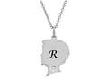 FJC Finejewelers Boy Personalized Initial R Alphabet Pendant Necklace with CZ  18 Inch Adjustable Chain p8731r