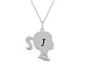 FJC Finejewelers Girl Personalized Initial I Alphabet Pendant Necklace with CZ  18 Inch Adjustable Chain p8732i
