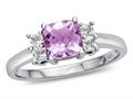 Created Pink Sapphire (Sterling Silver) (925 Sterling Silver)