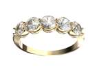 Finejewelers 10 kt Yellow Gold 4mm White Topaz 5 Stone Band Ring Style number: FJC5010KYWT