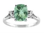 FJC Finejewelers 9x7mm Antique Shaped Green Quartz and White Topaz Ring Style number: R7980MGQ
