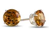 FJC Finejewelers 10k White Gold 7mm Round Citrine Post-With-Friction-Back Stud Earrings style: E4043C10KW