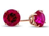 FJC Finejewelers 10k Rose Gold 7mm Round Created Ruby Post-With-Friction-Back Stud Earrings style: E4043CRR10KR