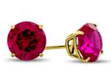 FJC Finejewelers 10k Yellow Gold 7mm Round Created Ruby Post-With-Friction-Back Stud Earrings style: E4043CRR10KY
