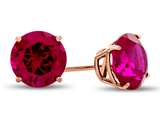 FJC Finejewelers 14k Rose Gold 7mm Round Created Ruby Post-With-Friction-Back Stud Earrings style: E4043CRR14KR