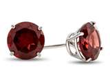FJC Finejewelers 14k White Gold 7mm Round Garnet Post-With-Friction-Back Stud Earrings style: E4043G14KW