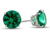 FJC Finejewelers 925 Sterling Silver 7mm Round Simulated Emerald Post-With-Friction-Back Stud Earrings style: E4043SIME